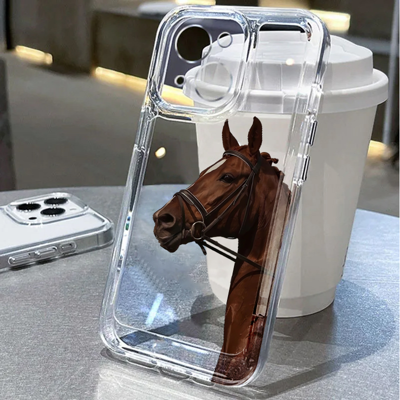 Apple Iphone 15 - Animal Horse Soft Phone Cover Case