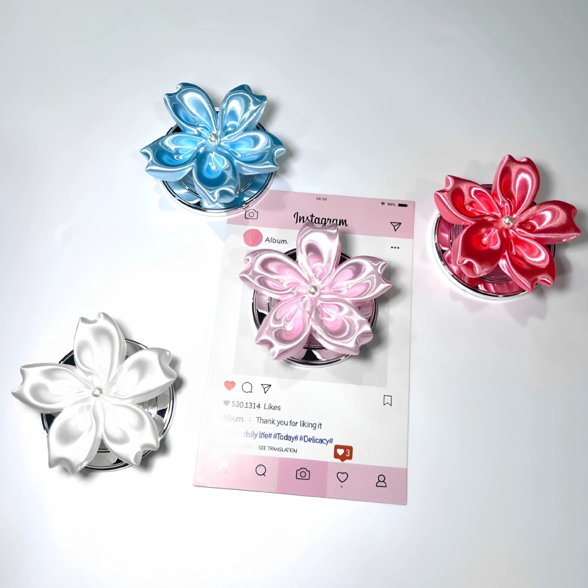 Satin Pearl Flower Magnetic Ph - Phone Accessories Useful review and price