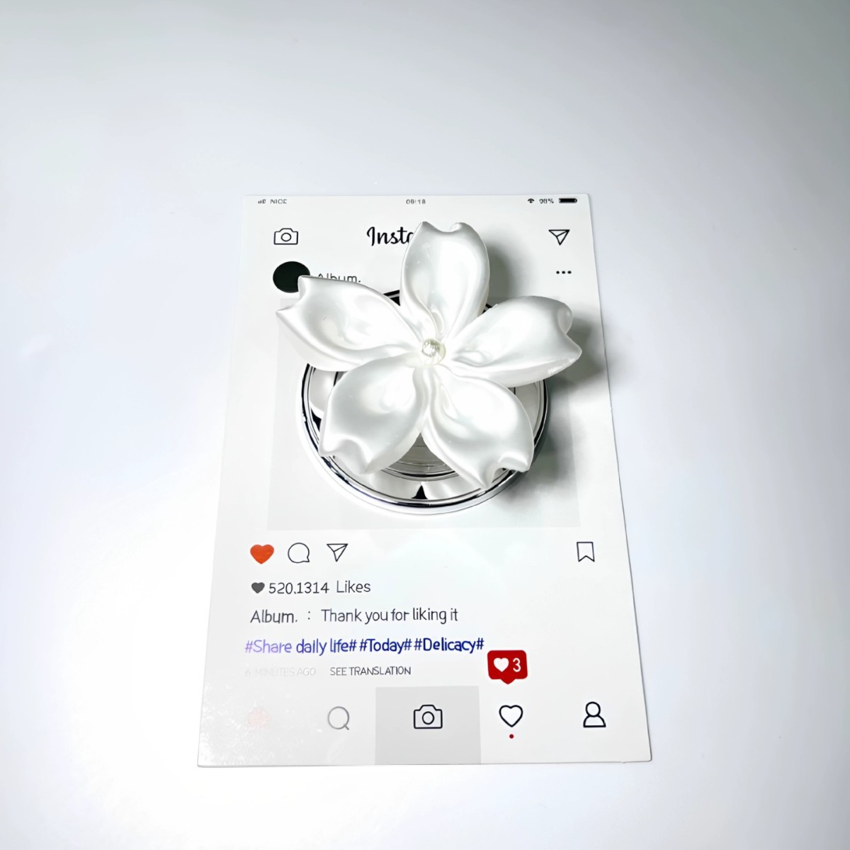 Satin Pearl Flower Magnetic Ph - Phone Accessories Useful review and price