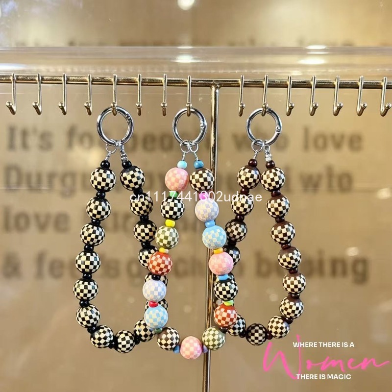 Original Wooden Plaid Beaded P - Phone Accessories Charms review and price